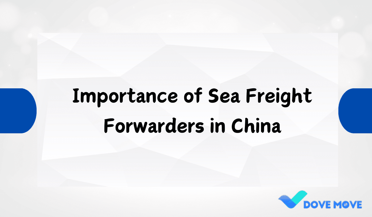 Importance of Sea Freight Forwarders in China