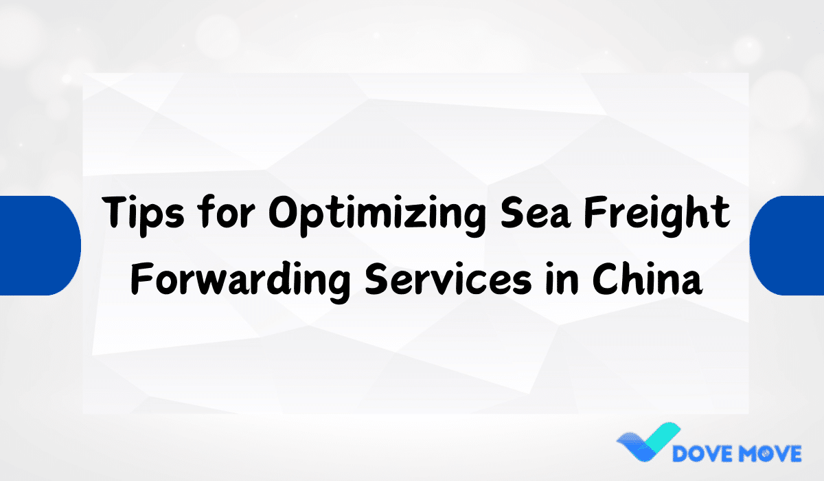 Tips for Optimizing Sea Freight Forwarding Services in China